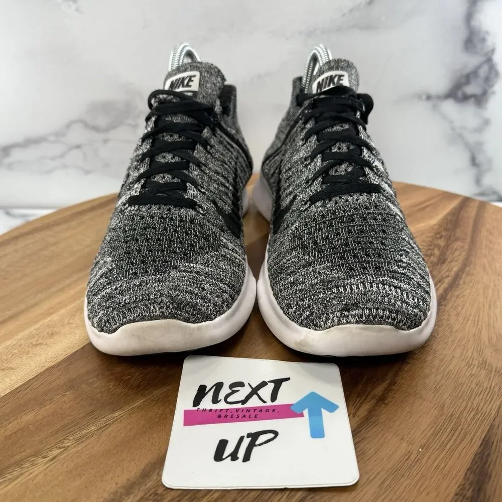 Youth 6 fits Women’s 7.5-Nike Free RN Flyknit Oreo Minimalist Running Shoes